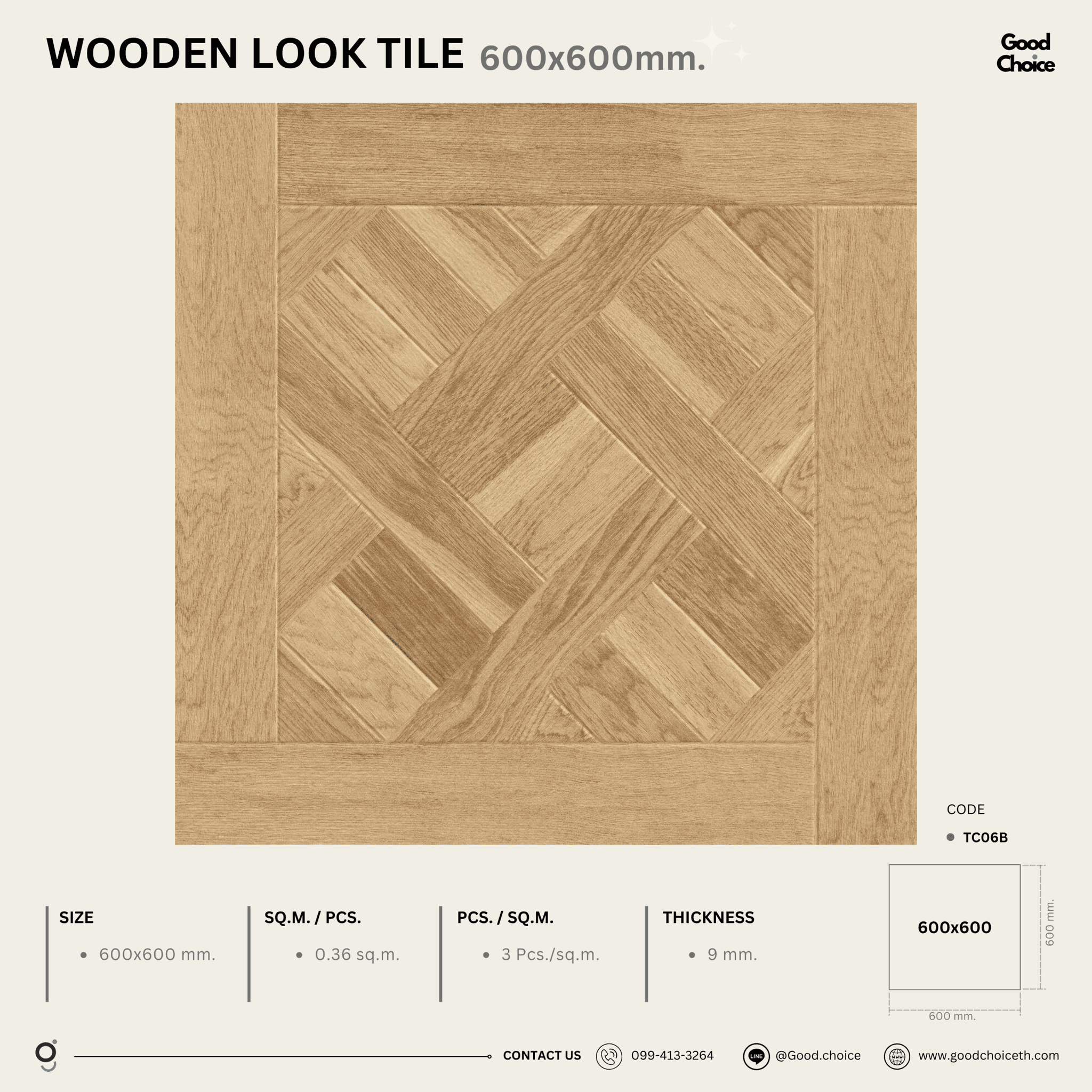 YC06B Wooden look Tile