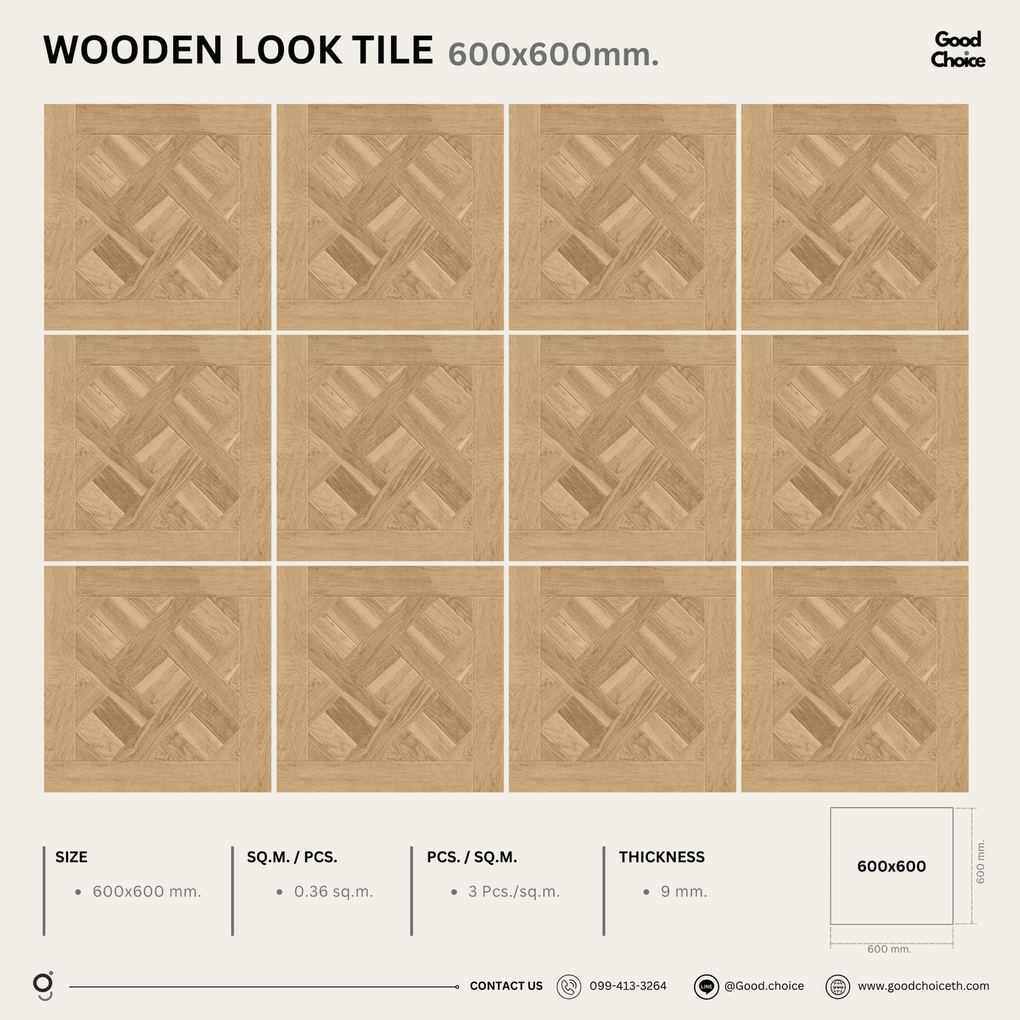YC06B Wooden look Tile