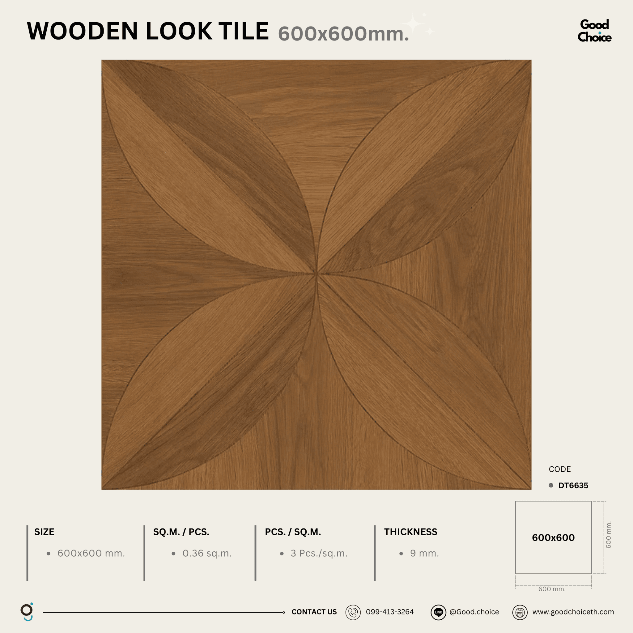 DT6635 Wooden look Tile