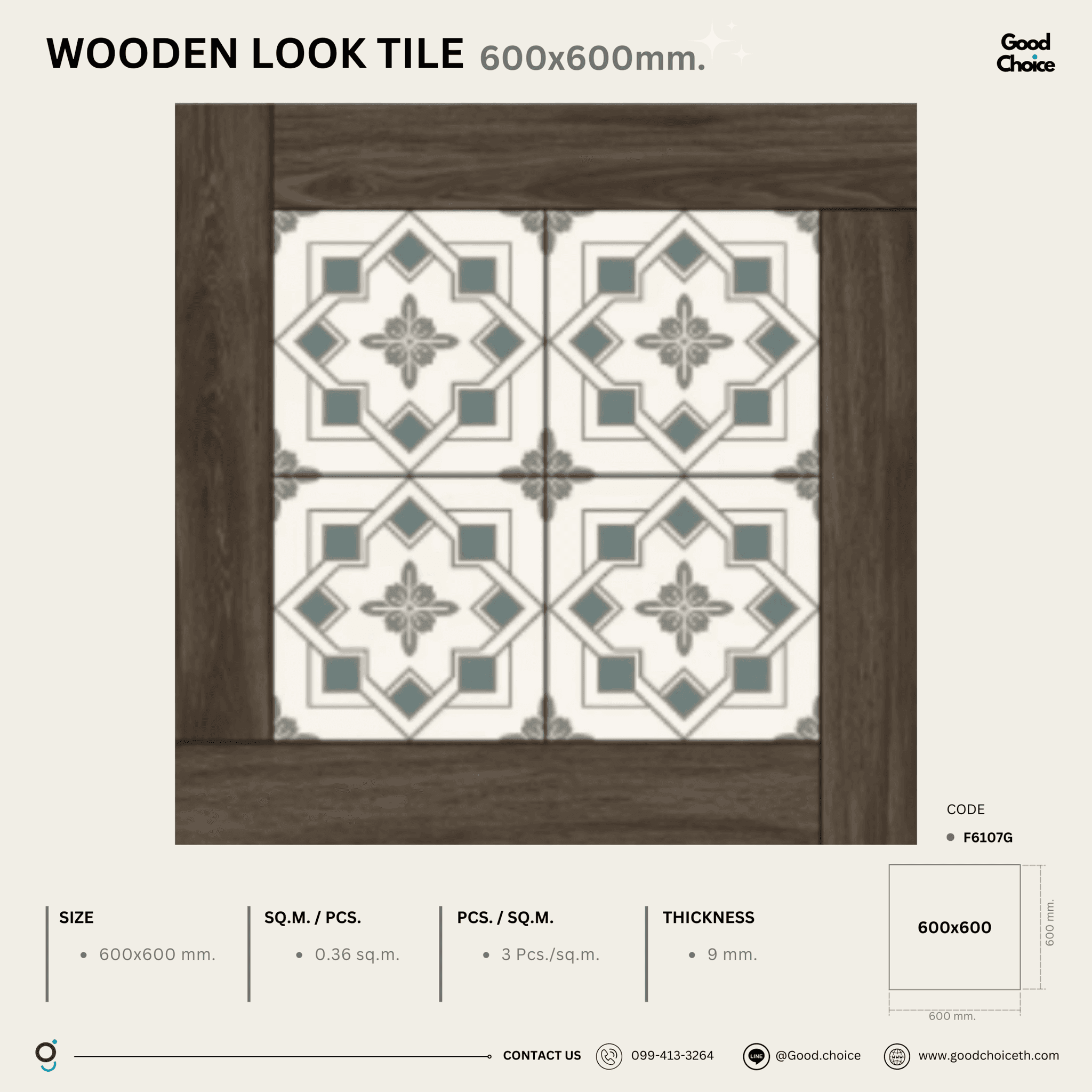 F6102G Wooden look Tile