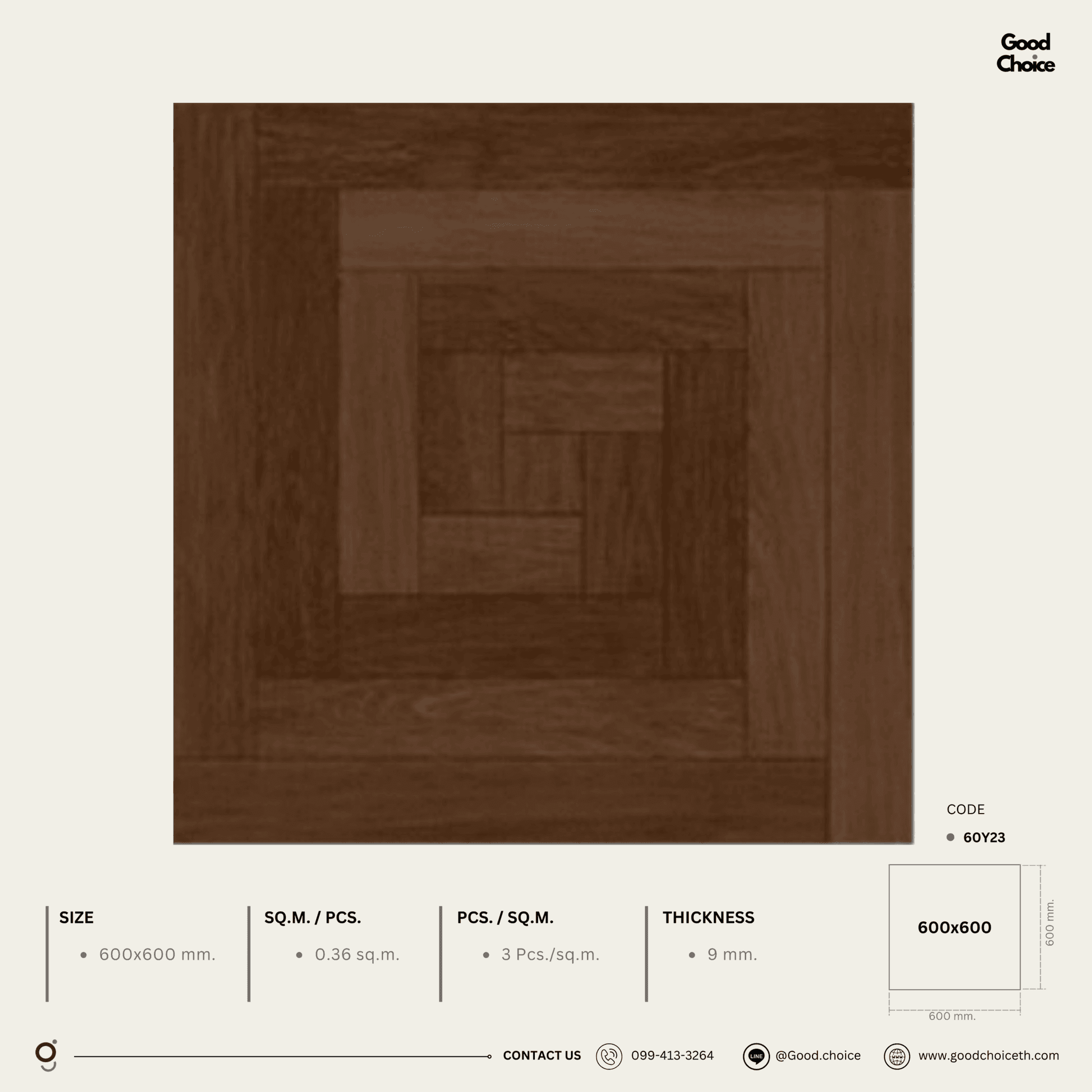 60Y23 Wooden look Tile