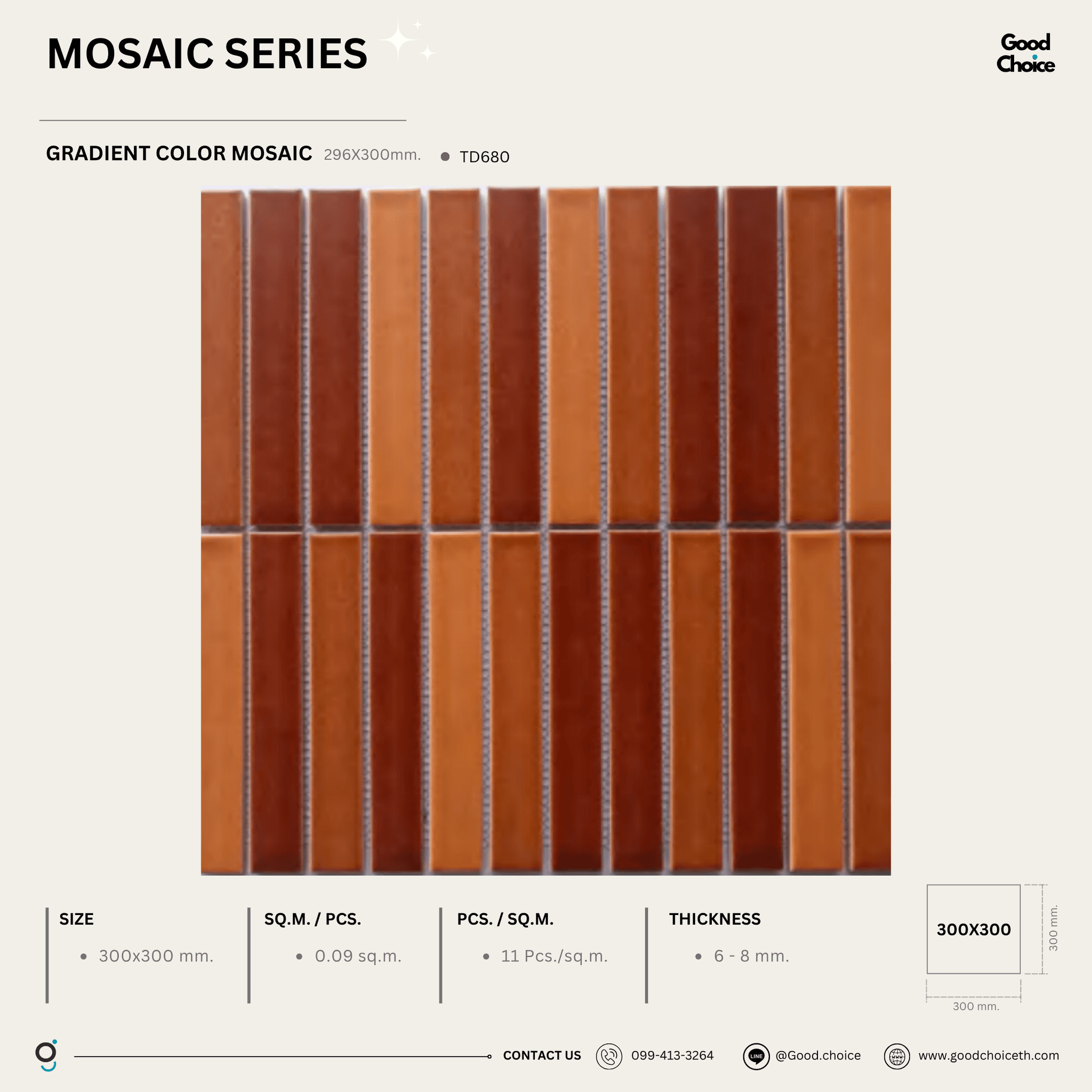 TD680 Gradient color mosaic