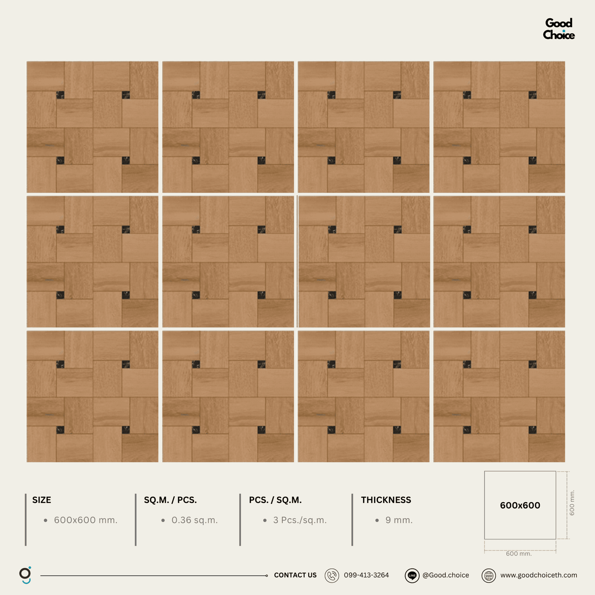 60Y25 Wooden look Tile