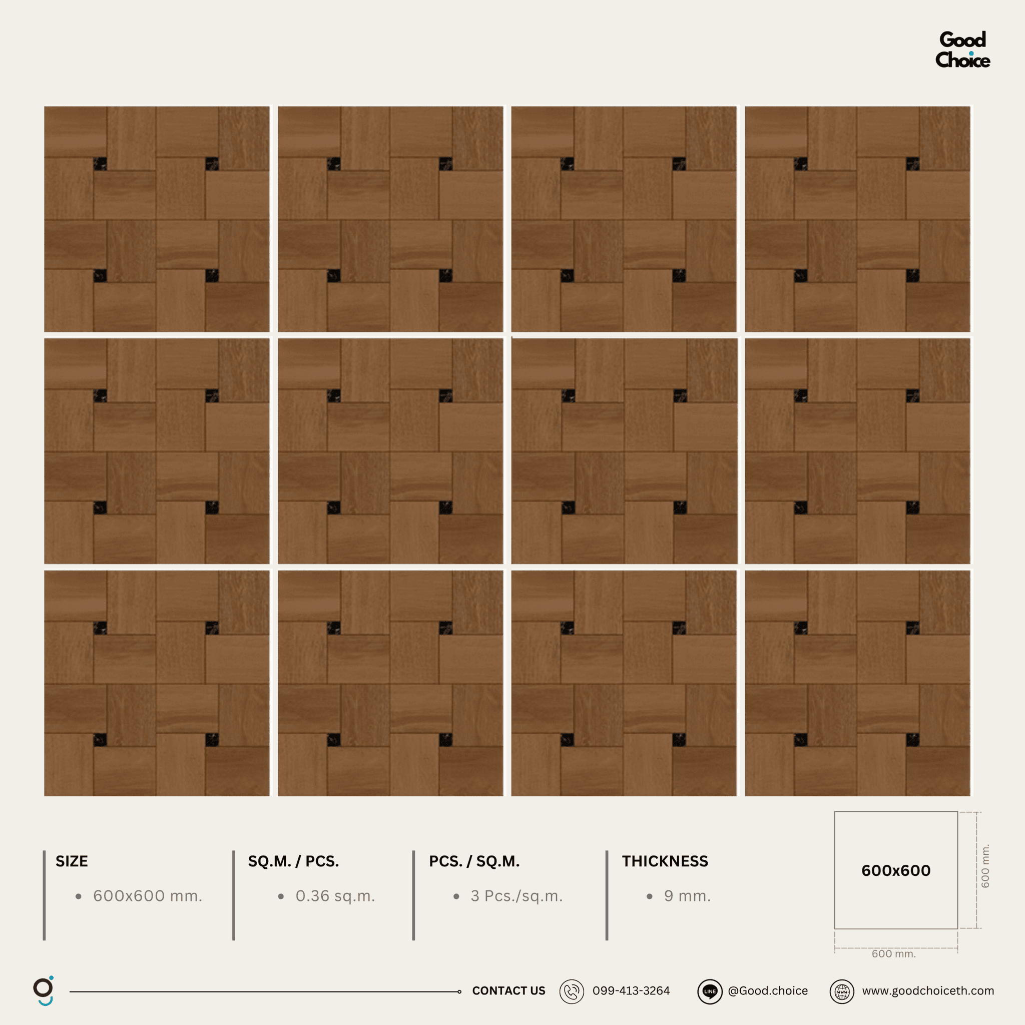 60Y26 Wooden look Tile