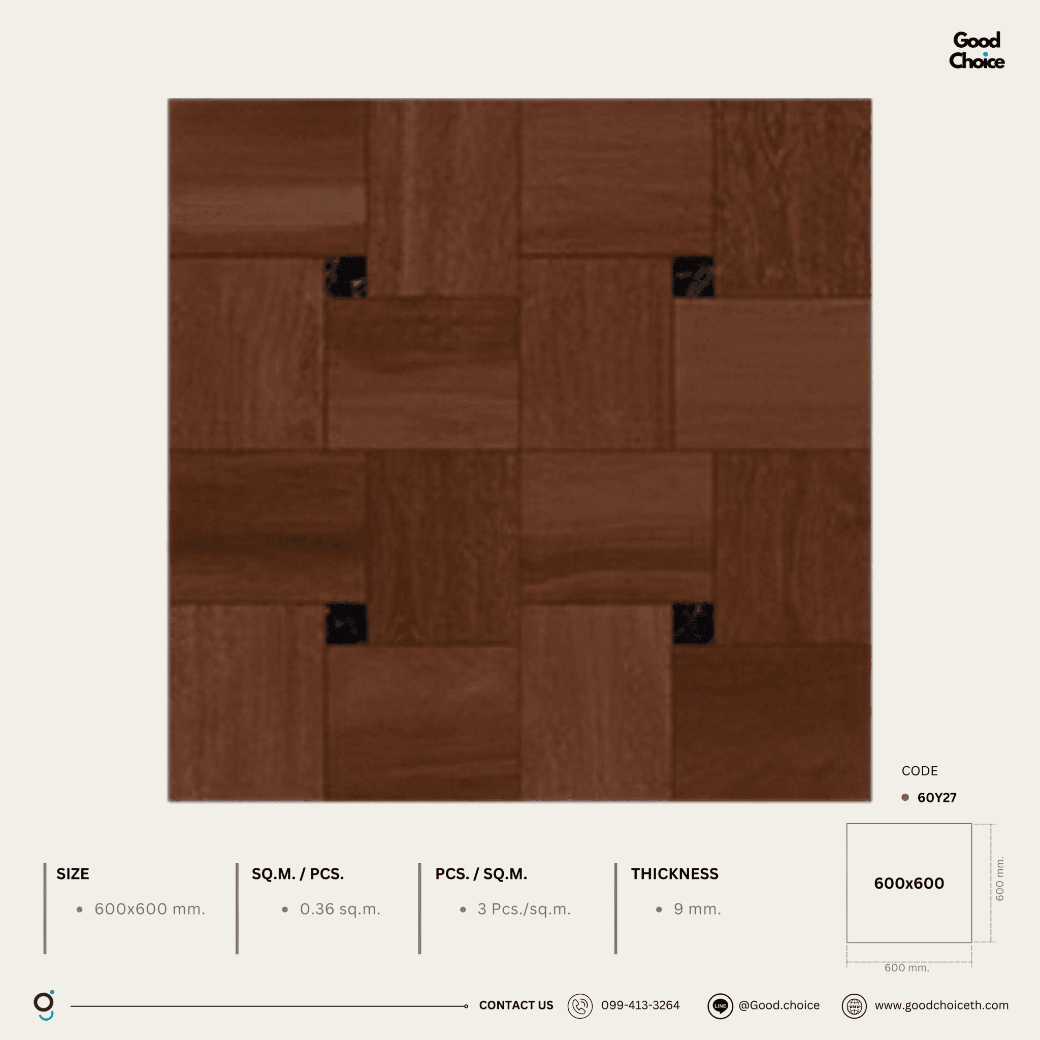 60Y27 Wooden look Tile