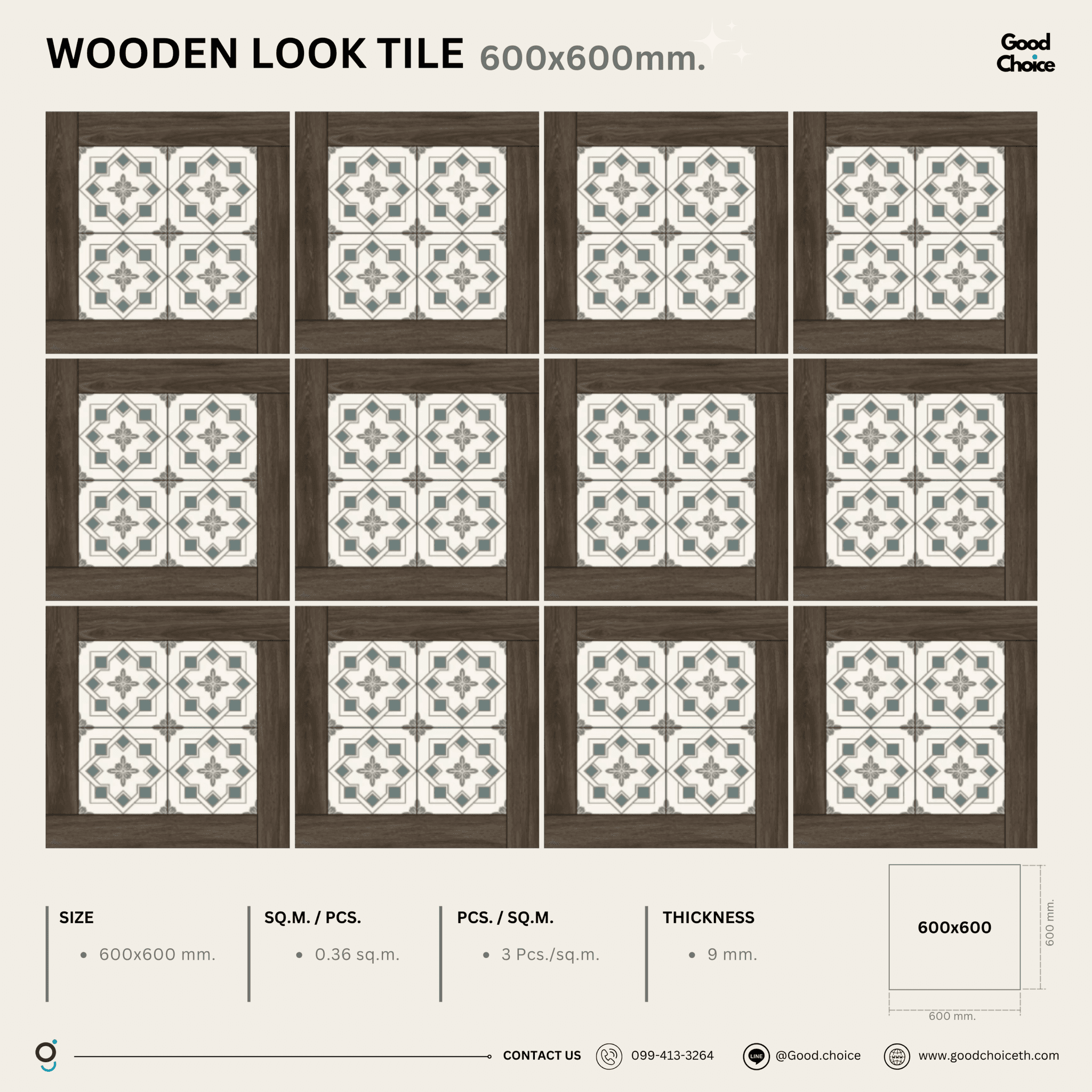 F6102G Wooden look Tile