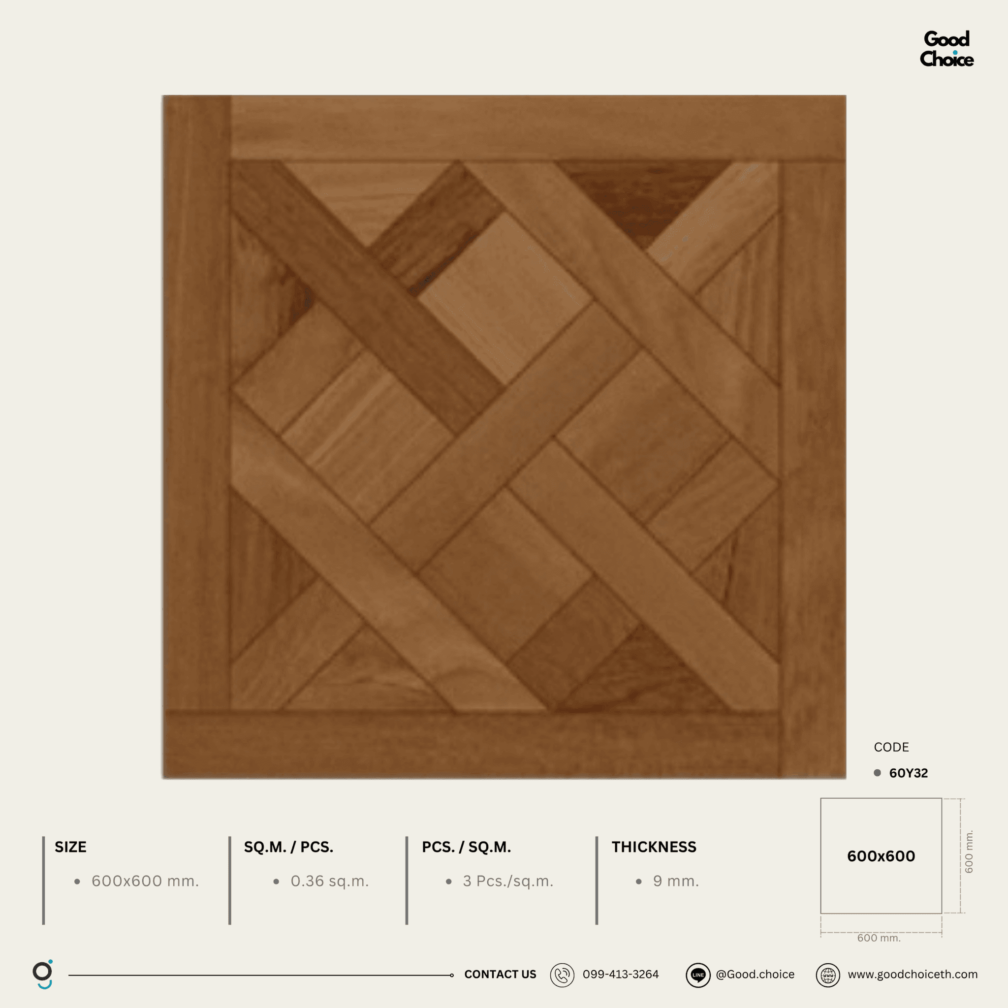 60Y32 Wooden look Tile