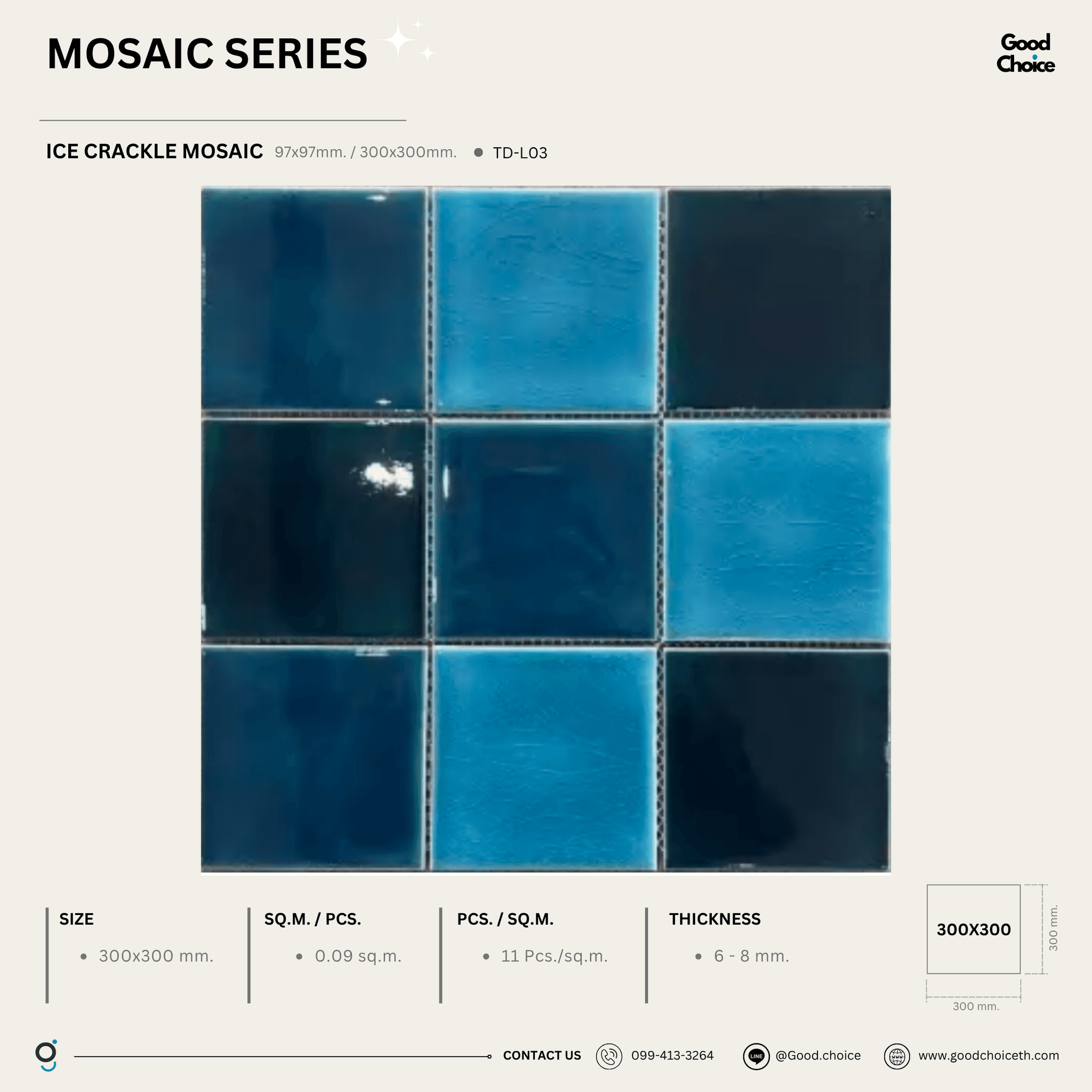 TD-L03 Ice Crackle mosaic