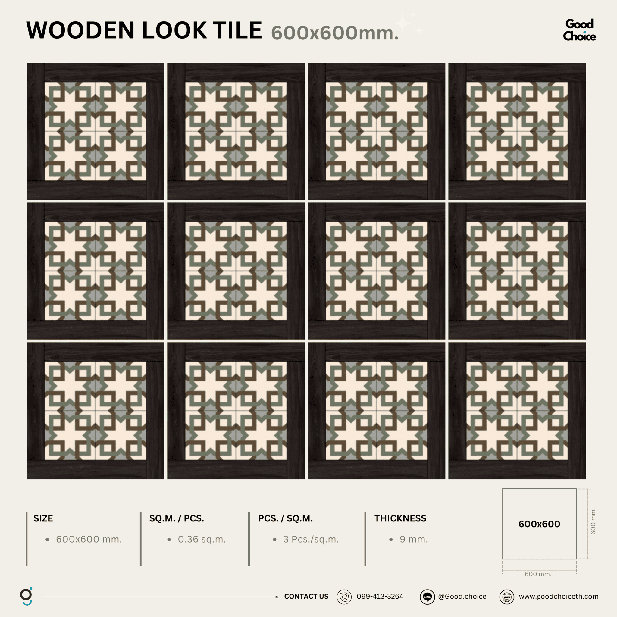 F6103G Wooden look Tile
