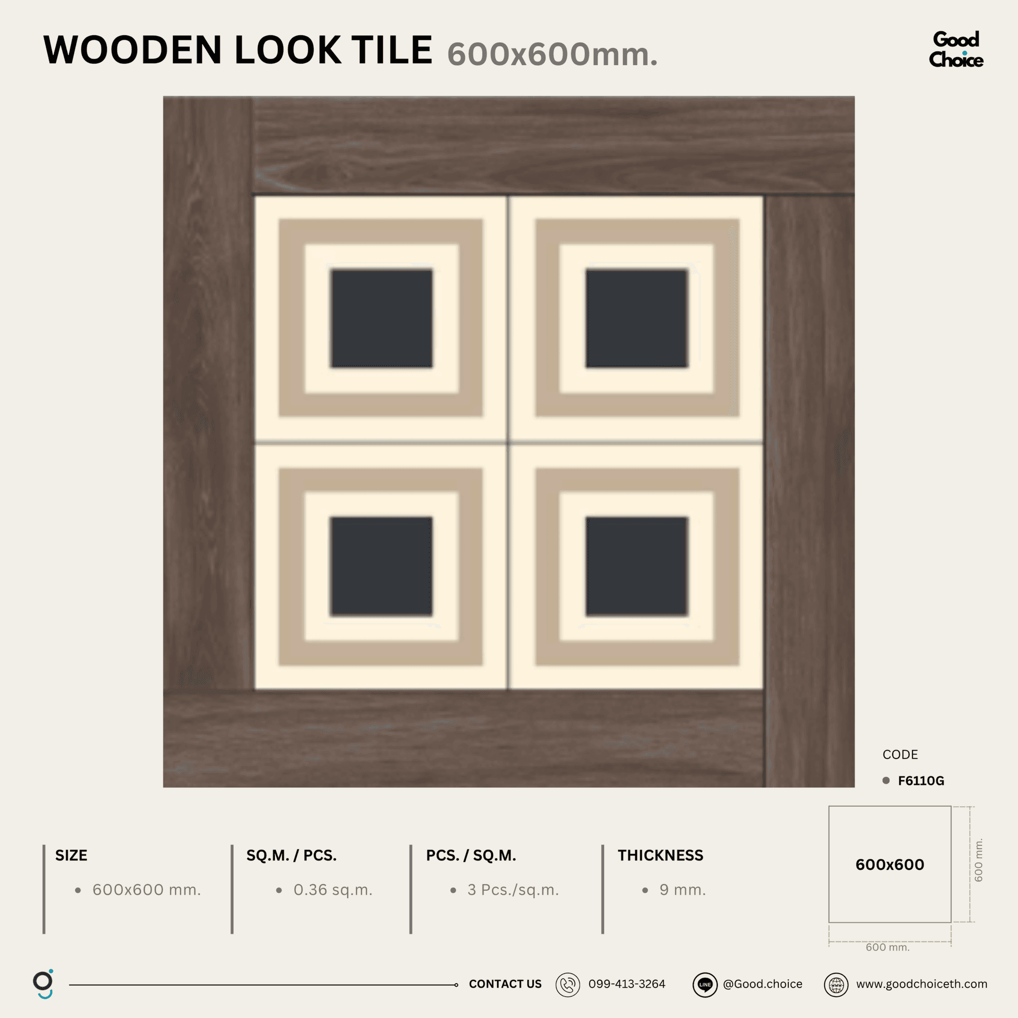 F6110G Wooden look Tile