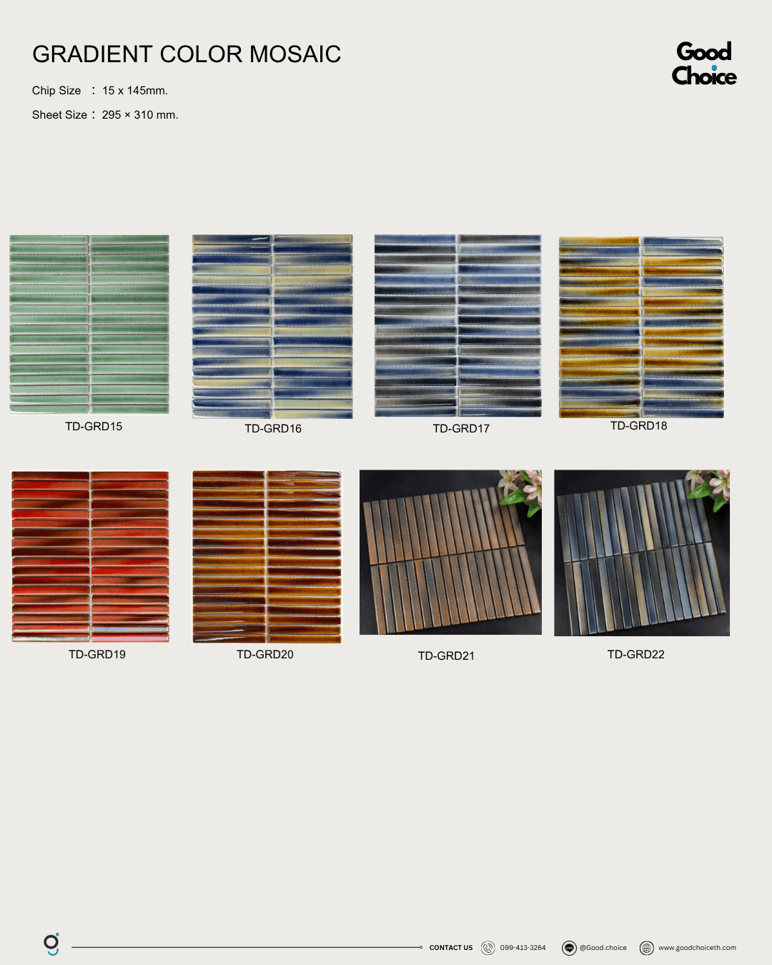 Gradient color mosaic