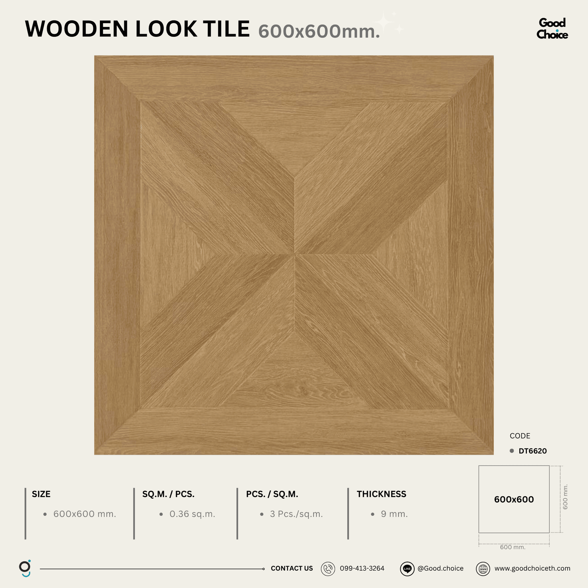 DT6620 Wooden look Tile