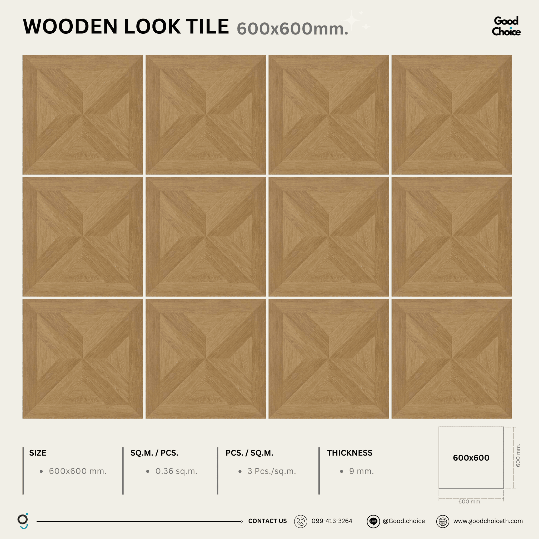 DT6620 Wooden look Tile