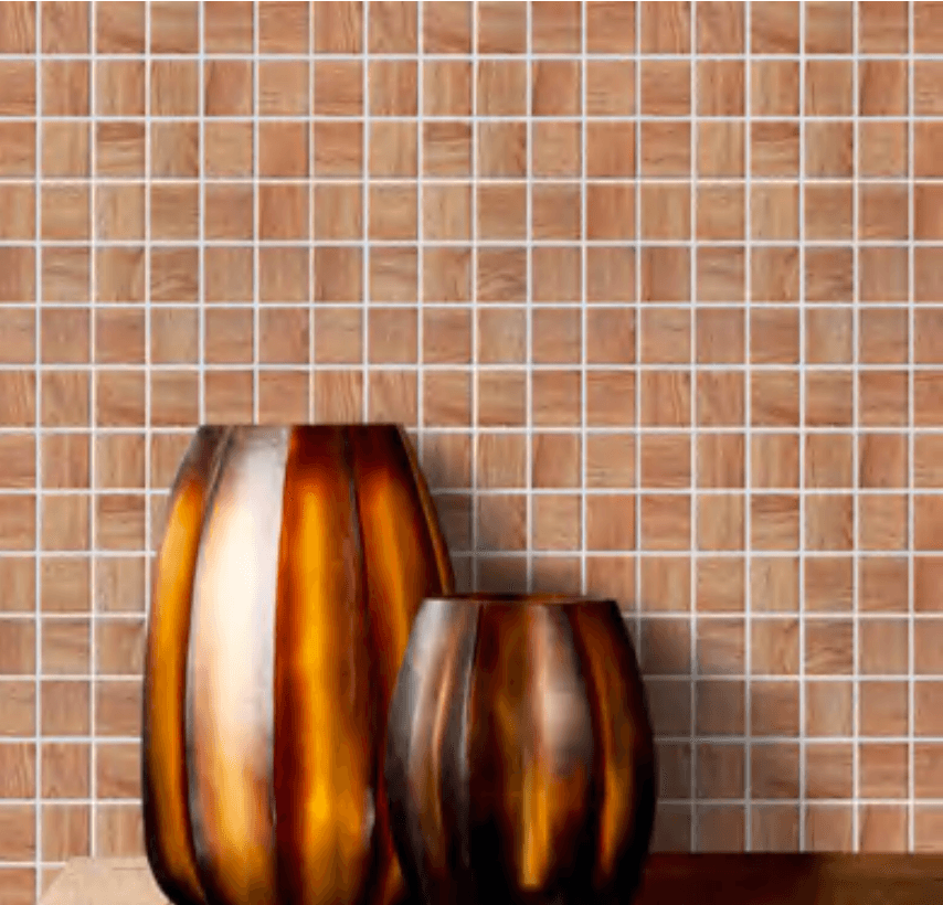 Wooden look mosaic