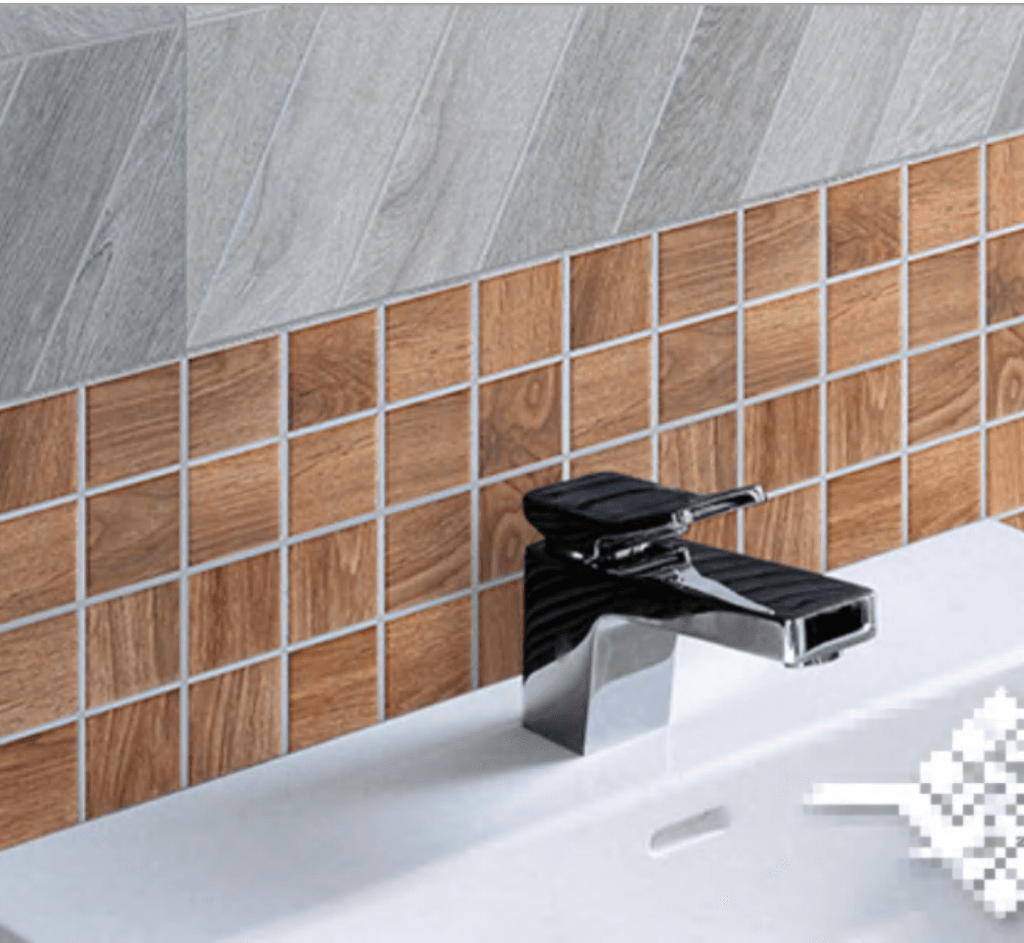 Wooden look mosaic