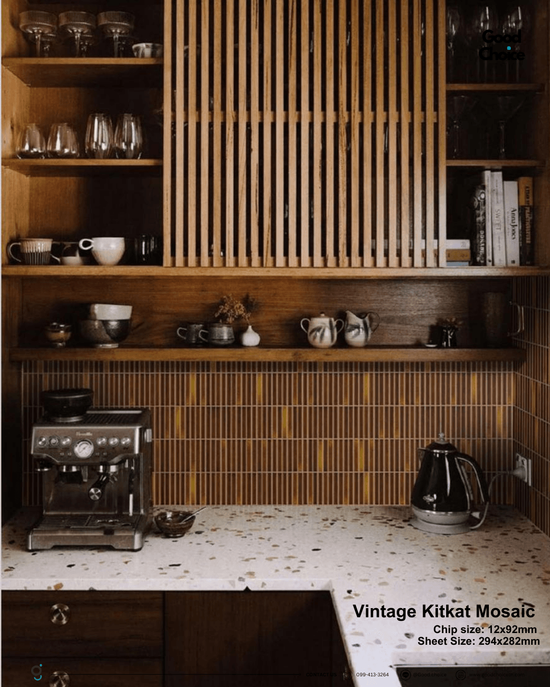 Vintage Kitkat Mosaic (glassy)