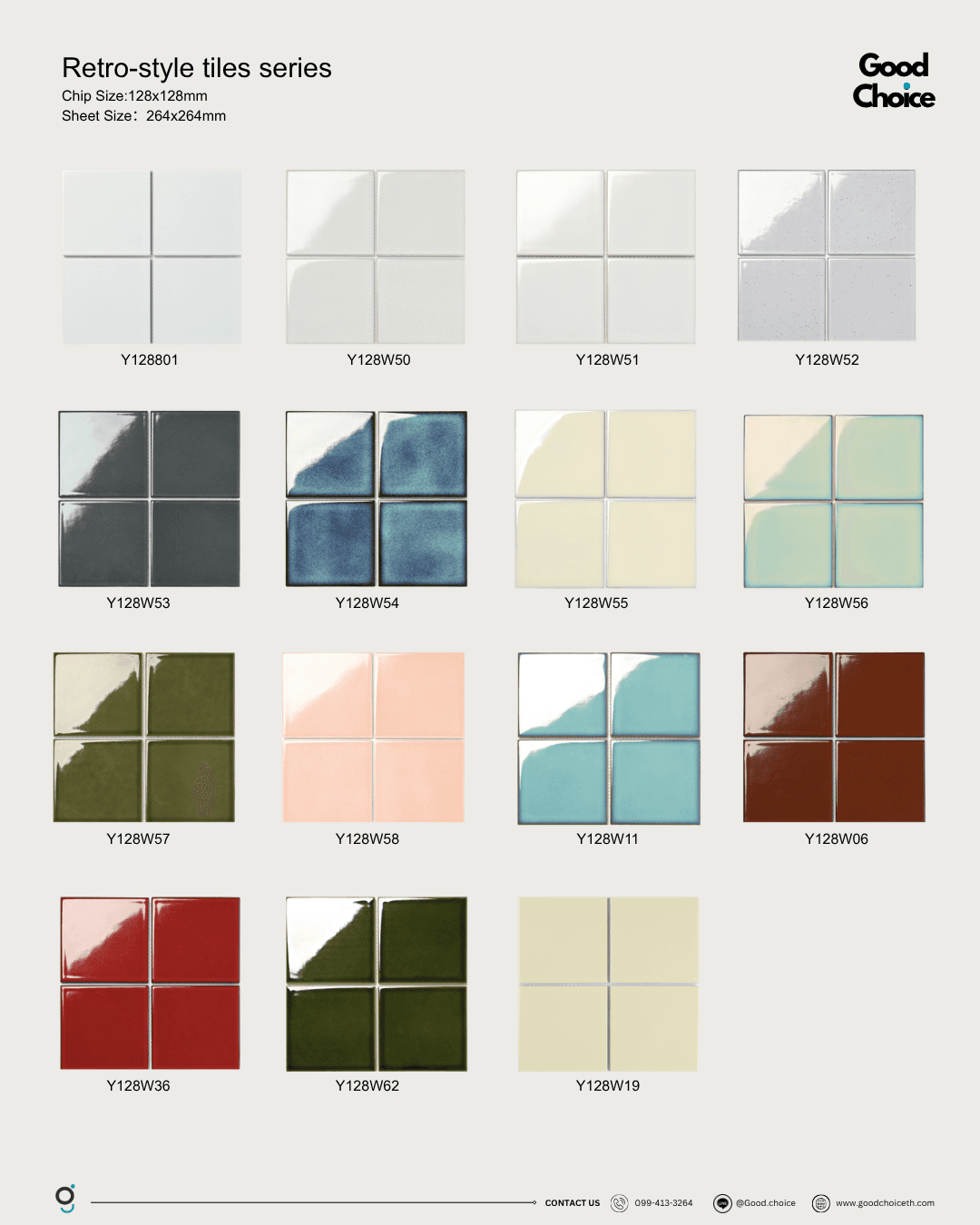 Retro-style tiles series (glossy)